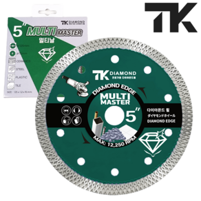 TK 다용도 만능날 멀티마스터 5인치 간편한 타일 그라인더날 저진동 다이아몬드 융착날, 2개