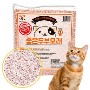 마리펫 좋은 두부모래 크랙형 가는입자 고양이모래 복숭아향 4.2kg, 4개, 7L