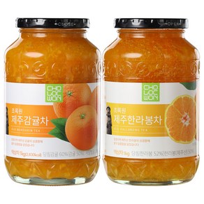 초록원 제주한라봉차1kg + 제주감귤차1kg, 1kg, 2개입