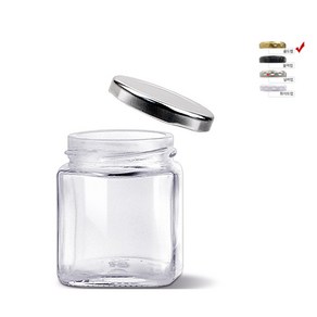미르코리아 미니사각러그 유리병 골드캡, 100ml, 4개