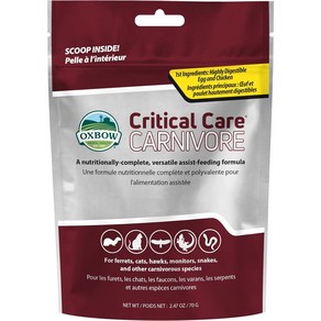 2.47 Ounce (Pack of 1) Oxbow Animal Health Citic 2.47온스(1팩) Oxbow Animal Health Citical Cae 육식, 1개, Canivoe