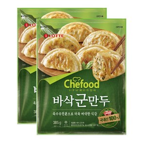 CJ제일제당 롯데 쉐푸드 의성마늘 바삭군만두 385g x2 2개, 770g, 4개