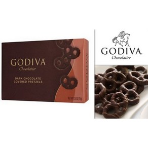 고디바 프레첼 다크 초콜릿 71g Godiva 쇼콜라티에 프레즐 다크초콜릿 1박스, 고디바 쇼콜라티에 다크 초콜릿 커버 프레첼 71g, 1개