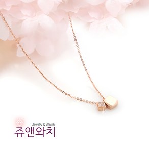 쥬앤와치 14k 18k 목걸이 미니사각목걸이 금목걸이