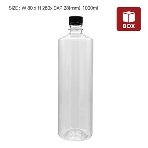 MIR (1BOX) PET-일자페트 1000ml (80개), 브라운, 80개