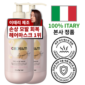 에코스라인 이네브리아 케라틴 헤어팩 프로에이지 헤어마스크 트리트먼트 단백질 300ml, 2개