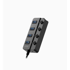 버튼 USB 3.2 Gen1 허브 HUB-53 포트별 전원 스위치가 있는 4포트 USB 허브