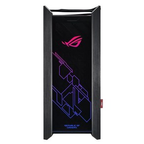 Asus ROG Stix Helios GX601 RGB 미드타워 컴퓨터 케이스 USB 3.1 전면 패널 스모크 강화 유리 브러시드 알루미늄 스틸 구조 4개의 케이스 팬 블랙, Helios GX601Black, 1개