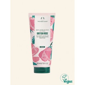 더바디샵 *촉촉보습**브리티쉬 로즈 바디 로션(비건) 200ML BODY LOTION-TO-MILK BRITISH ROSE 34542 장미향 바디로션, 1개