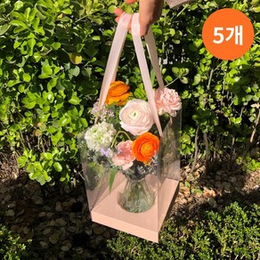투명 사각 꽃 캐리어 화분캐리어 선물 포장