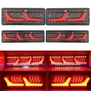 킹콩 트럭 LED 테일램프 화물차 데루등 브레이크등 24v 카라반 세트판매, 1세트, H1, 2단24V