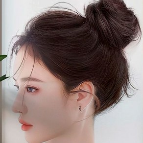 파인스 볼륨업 똥머리 올림머리 가발