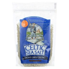 Light Grey Celtic coarse sea salt 1 lb. bag 라이트 그레이 켈트 굵은 바다 소금 1파운드 봉지