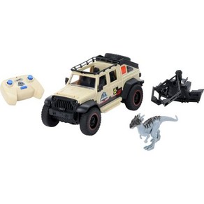 Matchbox 쥬라기 월드 도미니언 Jeep Gladiato RC 차량 6인치 Da코어x Dinosau 피규어 이동식 원격 제어 자동차, 1개