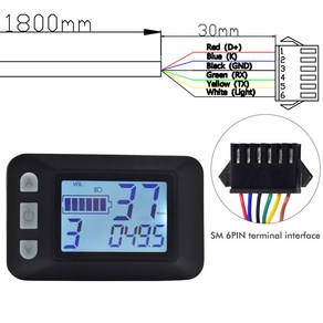 전기 자전거 디스플레이 LCD LED 키트 부품용 컬러 스크린 24V 36V 48V 60V 72V E 스쿠터 패널, P9 SM 6PIN