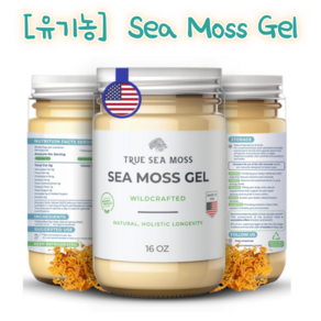 [유기농] 씨모스 젤 해조류 Organic TrueSeaMoss Wildcrafted Irish Sea Moss Gel