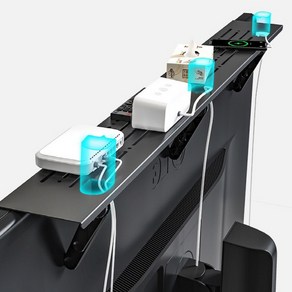 무타공 티비위선반 모니터위 TV주변 셋탑거치대 사은드바 공유기 정리대 받침대, 10cmx60cm(소형), 1개