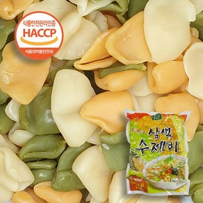 HACCP 맛나랑 삼색 수제비 1kg, 6개