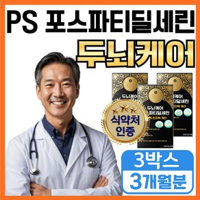 [두뇌엔 ps 포스파티딜세린] 기억력 인지력 케어 두뇌엔 징코 브레인 ginkgo, 3개, 30회분