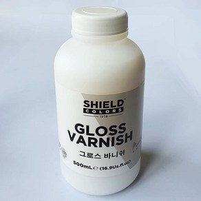 쉴드 그로스바니쉬 500ml/ 아크릴 유화물감 보조제 첨가제 광택 코팅 작품보호 고착 정착제