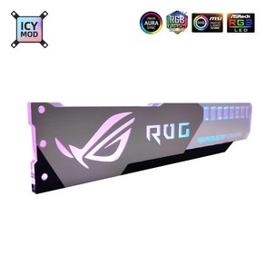 알루미늄 GPU 브래킷 Aous 5 V3 핀 VGA 거치대 RGB MSI ROG NVIDIA A-RGB 수평 비디오 카드 지지대 금, 0 5V 3PIN ROG