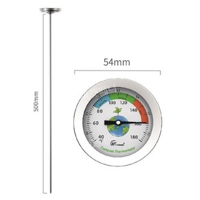 퇴비발효상자 퇴비통 거름통 발효 거름 비료 정원, 1개, 퇴비화용 특수 온도계