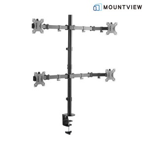 마운트뷰 쿼드 모니터 암 클램프형 거치대 MV12-C048N, 1개, 블랙