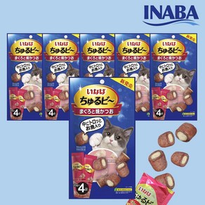 이나바 챠오 츄르비 고양이간식, 40g, 6개, (QSC-271)참치&구운 가다랑어