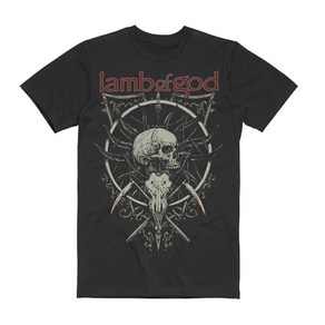 ROCKPANDA Lamb Of God Skull Kopia 2019 Date Back 반팔티