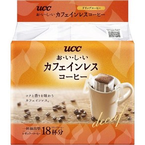 UCC 맛있는 디카페인 드립 커피 18개입 카페인이없는, 126g, 1개