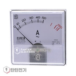 SY-60 AC CT 입력 암페어 메타 전류계 Ampee Mete CT 5A입력 A메타 삼영전기, 100A (100/5A), 1개