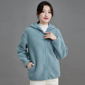 꽃소담 가을겨울 여성 후드 양털후리스 데일리 뽀글이자켓 Y590