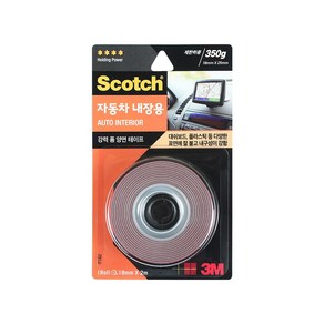 3M 스카치 자동차 내장용 폼 양면 테이프 18mm x 2m, 1개