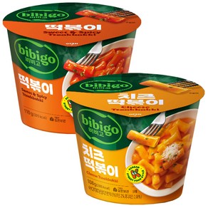 (실온보관) 비비고 컵 떡볶이 2종 (떡볶이 110g 치즈떡볶이 108g)