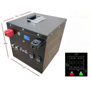 인산철배터리케이스 RV 침대 대용량 자동차 12V24V 인산염 철 충전식, 170-240Ah(247x234x240)