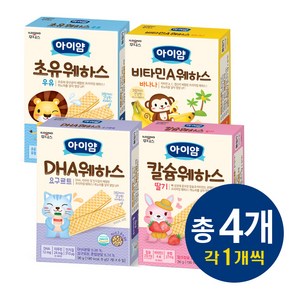 아이얌 웨하스 4종세트 (초유+요구르트+딸기+바나나), 36g, 4개