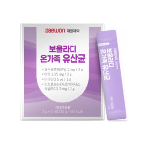 장팽만 유산균 헬씨장 보울라디 복부팽만 가스 도움, 60개, 2g