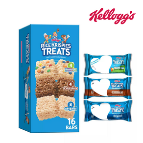 [Kellogg's] 라이스 크리스피 레인보우 초콜릿 오리지널 16개입 미국 켈로그 마시멜로 마시멜로우 쌀강정 Kellogg's Rice Kispies Teats, 1세트