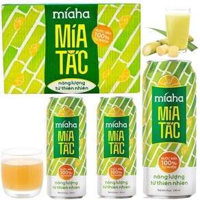 MIA TAC MIAHA 베트남 음료 사탕수수 워터 사탕수수 주스, 24개, 240ml