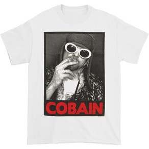 ROCKPANDA Nirvana Kurt Cobain Smoking Box Photo Regular Mens T 반팔티