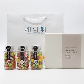 수제캔디 3종선물세트 (100g 페트병 x 3개) 특별한선물 과일사탕 후루티믹스 캔디원, 100g, 3개