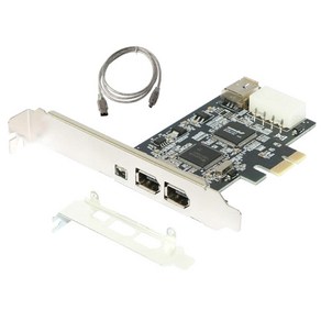 PCI-e 1X IEEE 1394A 4 포트 Fiewie 카드 어댑터 1394 A PCIe 6Pin to 4Pin IEEE 1394 케이블(데스크탑 PC용)