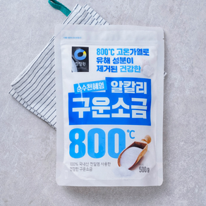 [메가마트]대상 청정원 신안 천일염 구운소금 500g, 1개