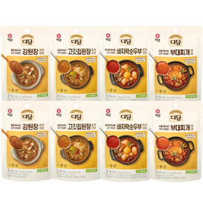 다담 찌개양념 (강된장+고깃집된장+순두부+부대찌개) 130g x2, 2개