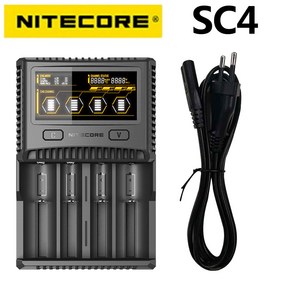 NITECORE SC4 고속 충전 슈퍼 슬롯 6A 총 출력 IMR 18650 배터리 호환, 02 SC4 EU