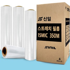 신일 스트레치필름 공업용랩 15mic 500mm 350M 투명 4개입, 1개