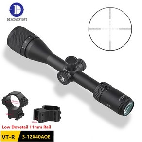 스코프 조준경 디스커버리 vt- 4-16x40 aoe 소 범위 밀 도트 레티클, 3-12x40aoe 낮은 11mm, 1개