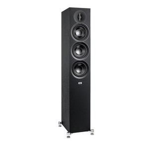 Elac 261686 ELAC Debut 3.0 DF53BK 플로어스탠딩 스피커 블랙 애쉬 각각2.5cm1인치 알루미늄 돔 트위터 13.3cm5.25인치 아라미드 섬유 미드레인지, 5.25