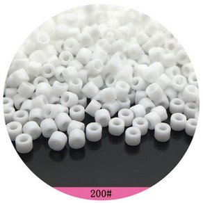 비즈바늘 600pcs 2mm 미유키 델리카 비즈 유니폼 내마모성 불투명 솔리드 컬러, 애지중지 10g, db200 솔리드 화이트