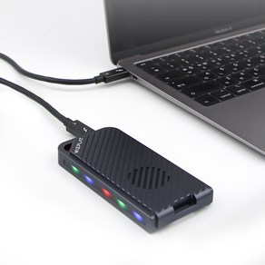 위즈플랫 썬더볼트 3 / 4 USB4 USB3.2 USB-C RGB 쿨링팬 ALL 알루미늄 외장SSD 외장하드 케이스 TUB5000 PRO